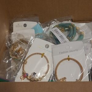 Mint Gold and Teal Bracelet Collection